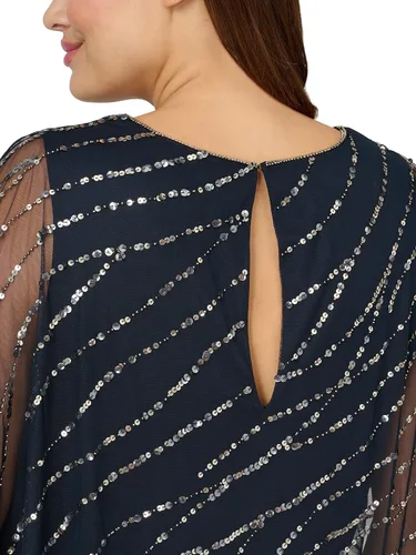 Miniatura 4 de Adrianna Papell Vestido midi con cuentas para mujer en talla grande