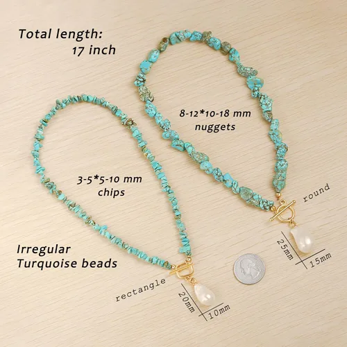 Miniatura 4 de Collar de eslabones de cadena de oro de 18 quilates para mujer, collar con colgante de perla barrocobrújula