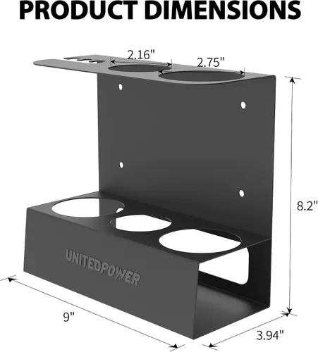 Miniatura 2 de UNITEDPOWER Soporte para pistola de grasa, estante de almacenamiento de pistola de grasa de montaje en pared, organizador para taller, tienda