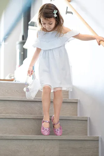 Miniatura 4 de Otter MOMO Zapatos planos de bailarina para niña, con lazo decorativo, ideales para llevar con vestido y combinan bien con flores, para escuela