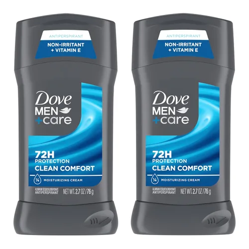 DOVE MEN + CARE Desodorante antitranspirante Stick Clean Comfort Twin Pack 72 horas de protección contra el sudor y el olor antitranspirante para