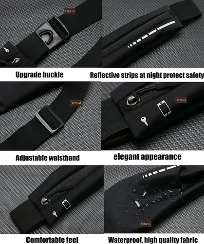 Miniatura 2 de Paquete de 2 cinturones para correr para mujeres y hombres, soporte para teléfono, cinturón de cintura para entrenamiento y correr, cinturón