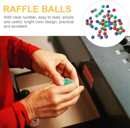 Miniatura 7 de Zerodeko 49 bolas numeradas para rifas de 1 a 49, accesorios de plástico para juegos de bingo, ligeros y duraderos para juegos de fiesta