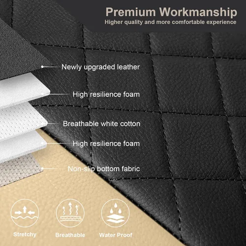 Miniatura 3 de GIANT PANDA Fundas para asiento delantero de automóvil, fundas para asiento de cubo, fundas de cuero para asientos de respaldo alto