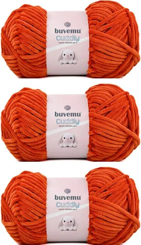Miniatura 49 de Hilo de felpilla de terciopelo, súper suave y esponjoso, para tejer, hacer manualidades, color amigurumi, duradero para el desprendimiento, 3.53