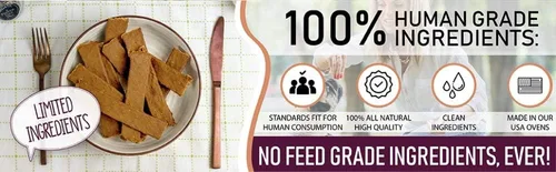 Miniatura 5 de Pet Jerky Factory Golosinas prémium de pollo y batata para perros de 12 oz. 100% grado humano Fabricado en EE.UU. Alto en proteínas Sin