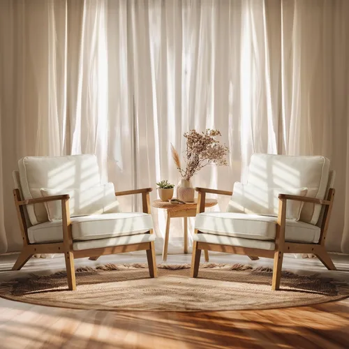 Miniatura 22 de VINGLI Silla de Acento de Madera Maciza con Reposabrazos Anchos, Silla Moderna Tapizada de Mediados de Siglo con Almohada, Cómoda Silla de Lectura