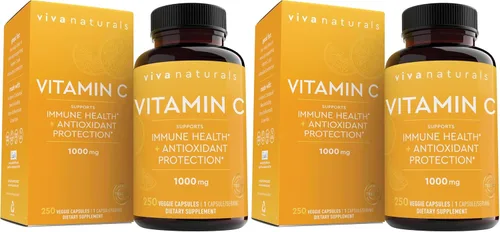 Miniatura 9 de Vitamina C Viva Naturals Premium Non-GMO con Bioflavonoides y escaramujos, 0.03527 oz, 250 cápsulas vegetales.