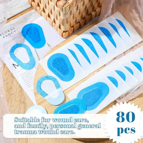 Miniatura 6 de Panitay 80 parches adhesivos para ojos para adultos, parches desechables para ojos, vendajes adhesivos transpirables para ojos perezosos, ambliopía