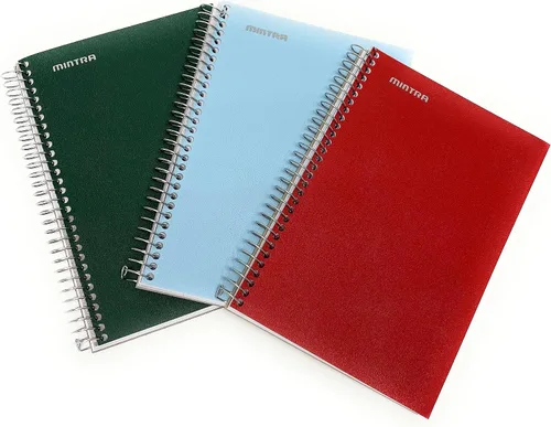 Miniatura 6 de Mintra Office Durable Spiral Notebook - 2 Subject (Junior Size 3pk (6.5in x 9.5in), Arctic Ice, Sun Yellow, Spring Pink)