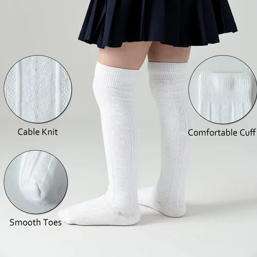 Miniatura 42 de EPEIUS Calcetines altos hasta la rodilla para bebés y niños pequeños (paquete de 3/5)