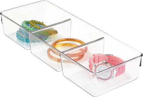 Miniatura 5 de InterDesign Linus - Organizador de cajones para tocador y tocador, 13 x 5 x 2.25 pulgadas, transparente (paquete de 2)