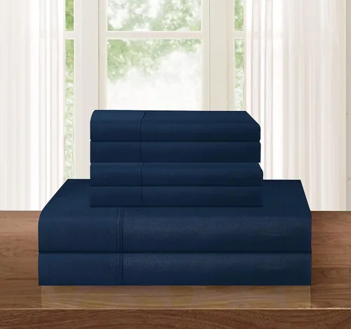 Miniatura 67 de Elegant Comfort - Juego de ropa de cama resistente a arrugas y decoloración más acogedor, sábana bajera elástica en todo el contorno, bolsillo