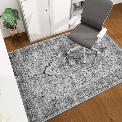 Miniatura 46 de chakme Tapete para silla de oficina para suelo de madera dura, 48 x 36 pulgadas, protector de escritorio de computadora de fácil deslizamiento