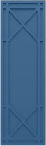 Miniatura 5 de Persianas de montaje fijo True Fit de PVC de 12 pulgadas de ancho x 25 pulgadas de alto, color azul (Por par, accesorios no incluidos)