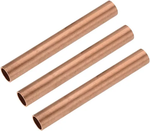 Miniatura 18 de uxcell Tubo redondo de cobre, 0.591 in OD 0.039 in espesor de pared 3.937 in longitud tubo recto tubo 3 piezas