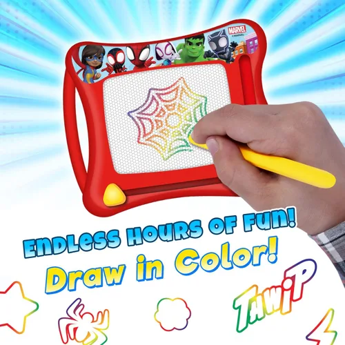 Miniatura 2 de JA-RU Marvel Spiderman - Tabla magnética mágica de dibujo (1 juguete) Tableta de dibujo, boceto y garabatos para niños, niños y niñas. Juego