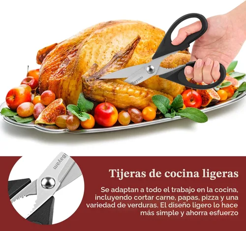 Miniatura 5 de Juego de Regalos de Navidad para Cocina, iBayam Tijeras de Cocina Multiusos con Funda Protectora, Regalos para Inauguración de Casa, Regalos de Boda