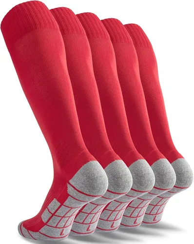 Miniatura 8 de CWVLC - Calcetines de fútbol (1/3/5 pares) calcetines altos hasta la rodilla, para deportes de equipo, para adultos, jóvenes y niños