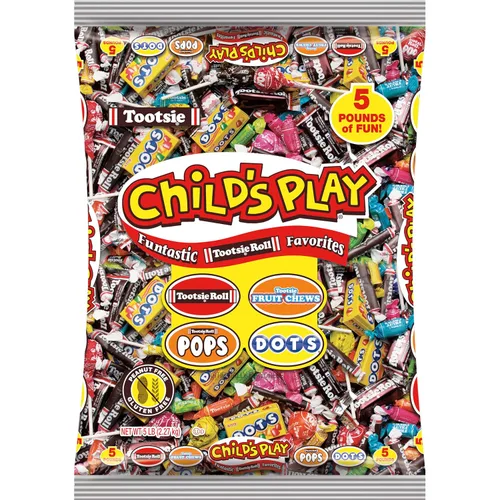 Tootsie Roll Child's Play Candy Favorites – Fabricado en Estados Unidos – 5 libras de dulces de fiesta envueltos individualmente – Bolsa de mezcla