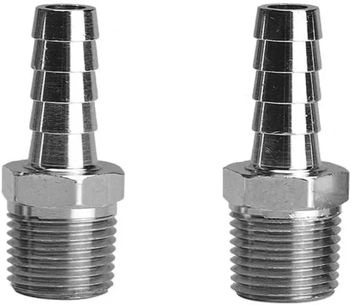 Miniatura 6 de Beduan Acero Inoxidable 1" Púa de Manguera a 1" Macho NPT para Ajuste de Elaboración Casera de Agua y Aire
