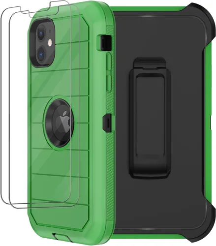 Miniatura 8 de Funda para iPhone 11 con clip para cinturón, 2 protectores de pantalla, [grado militar] de servicio pesado, cobertura completa, resistente a prueba