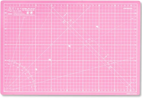 Miniatura 7 de Alfombrilla de Corte Elan A3 Rosa y Púrpura, Alfombrilla de Corte Autorreparable 30,5 x 46 cm, Tabla de Corte de Manualidades Rosa de 5 Capas, Tabla