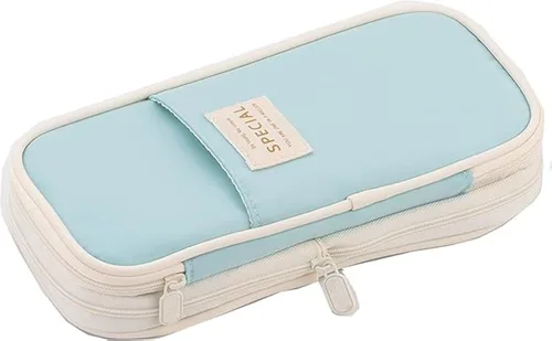 Miniatura 10 de Arnuixty Estuche de almacenamiento grande para lápices, bolsa para bolígrafos con cremallera, organizador de gran capacidad para oficina, caja