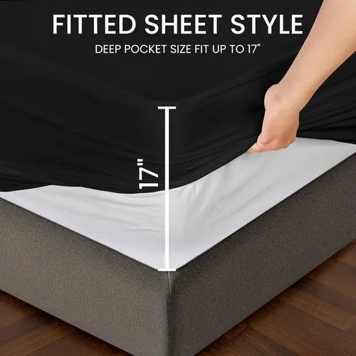Miniatura 3 de Utopia Bedding - Protector de colchón impermeable prémium, funda de colchón hecha de viscosa de bambú, transpirable, estilo ajustado con bolsillos