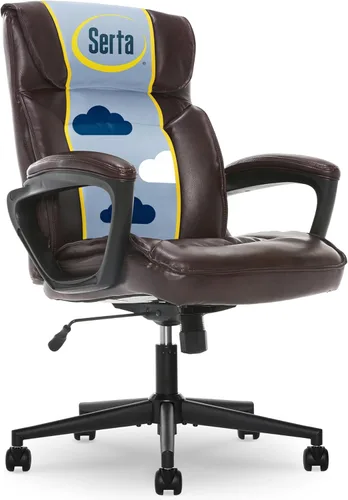 Miniatura 17 de Serta® Hannah Silla ejecutiva para oficina en casa, ergonómica de respaldo medio con soporte lumbar, cojín de asiento firme, almohadas corporales