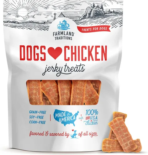 Dulces para perros de pollo fabricados en los EE. UU. de Farmland Traditions, 3 lb