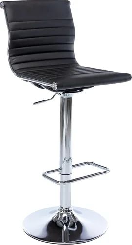 Miniatura 25 de Taburete de bar blanco de piel sintética ajustable en altura de mostrador con respaldo para isla de cocina, barra de desayuno