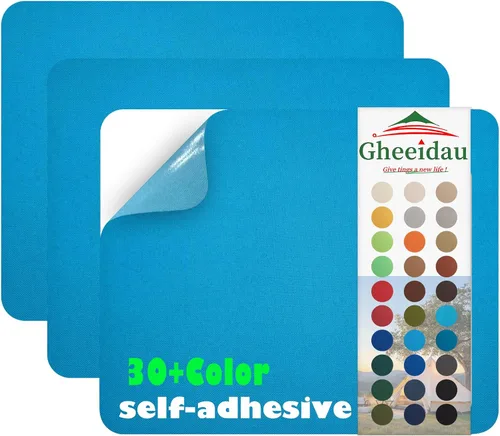 Miniatura 12 de Gheeidau Parche de reparación de lienzo de 9 x 11 pulgadas, 3 piezas, impermeable, parche de reparación de tela autoadhesiva para tiendas