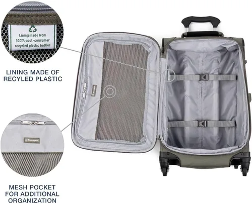Miniatura 128 de Travelpro Maxlite 5 - Juego de 2 piezas de equipaje de mano de tela, expandibles con 4 ruedas giratorias, bolso blando para debajo del asiento, Negro