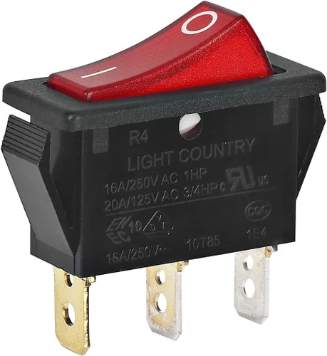 Miniatura 2 de Paquete de 4 interruptores basculantes 120927-24 de 120 voltios iluminados para chimeneas eléctricas FMI Desa