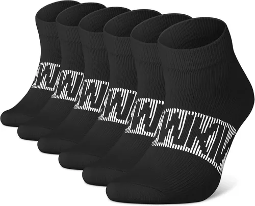 CHARMKING Calcetines de compresión para mujeres y hombres, 6 pares de calcetines atléticos de tobillo de 15-20 mmHg, ideales para entrenamiento