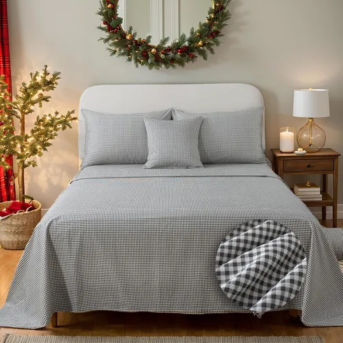 Miniatura 16 de FADFAY Juego de sábanas de cama tamaño King 100% algodón, color verde salvia, patrón floral de rosas rojas de campo francés, ropa de cama de lujo