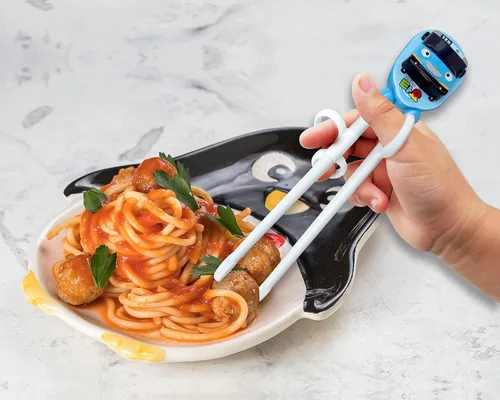 Miniatura 6 de Tayo Palillos de entrenamiento para diestros – Principiante para niños, Edison educativa proveedores de cocina para niños, durable ligero portátil