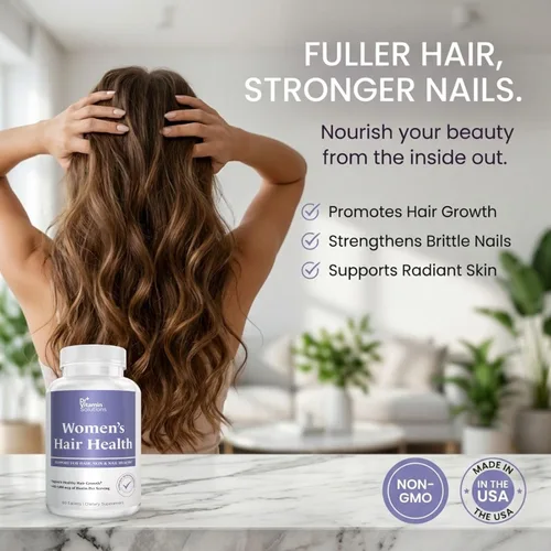 Miniatura 3 de Dr Vitamin Women's Hair Health - Apoyo para el cabello, la piel y las uñas con biotina y colágeno - 60 tabletas