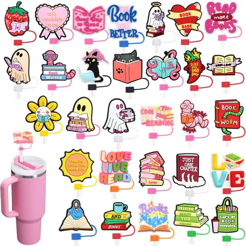 Miniatura 19 de 19 tapas de pajitas con diseño de juego para vaso Stanley de 40 oz/30 oz, tapa de pajita reutilizable de 10 mm, accesorios bonitos para la parte