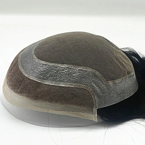 Miniatura 3 de N.L.W. NLW Hollywood Toupee para hombre Piezas de pelo europeo virgen sistema de reemplazo de cabello humano para hombres 10 x 8 pulgadas
