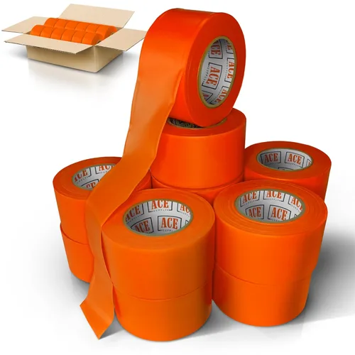 Miniatura 24 de ACE Supply Cinta de señalización de colores surtidos, paquete de 12 – Cinta de levantamiento no adhesiva – 1.5 pulgadas de ancho, 150 pies de largo