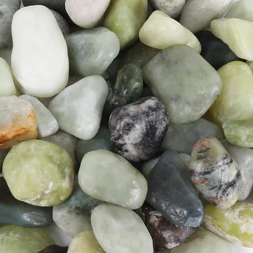 Miniatura 11 de Rocas naturales de río de 5 libras, guijarros de alto pulido para plantas de jardín, piedras negras decorativas de 1-2 pulgadas, ideal para pecera