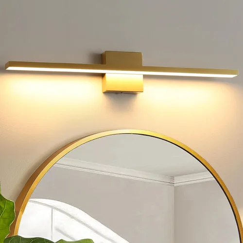 Miniatura 21 de Lámpara de tocador de baño moderna de 24 pulgadas, lámpara de baño negra de 18W sobre espejo, aplique de pared LED regulable de 5CCT para espejo