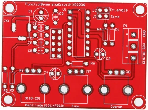 Miniatura 5 de XR2206 HighAccuracyFunction Generador Módulo generador Kit de bricolaje, generador de forma de onda de frecuencia ajustable sinusoidal, triangular