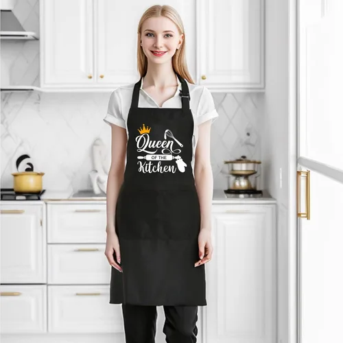 Miniatura 4 de Divertidos delantales de cocina para mujeres, delantal de la reina de la cocina para hornear a la parrilla, regalos para mamá, esposa, hermana, chef