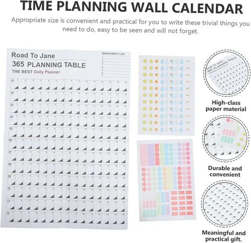 Miniatura 10 de Toddmomy Calendario de pared anual 2023, calendario de pared 2023, calendario anual de papel, calendario académico de pared, calendario diario