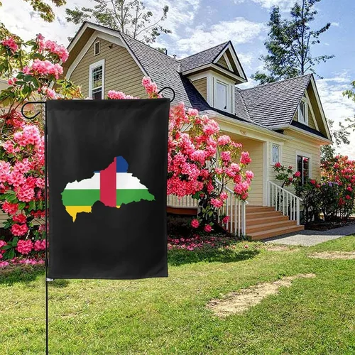 Miniatura 5 de Flag Map of the Central African Republic Garden Flag 12.5"x18" Inch Double Sided Garden Flags Home Lawn Outdoor Decor Flags Party Banner Welcome Flag