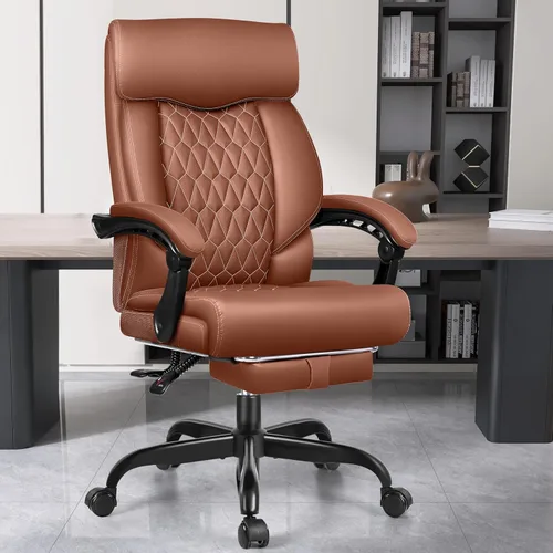 Miniatura 14 de Silla de oficina, silla de escritorio de oficina grande y alta, silla de oficina reclinable con reposapiés, sillas de escritorio de oficina en casa
