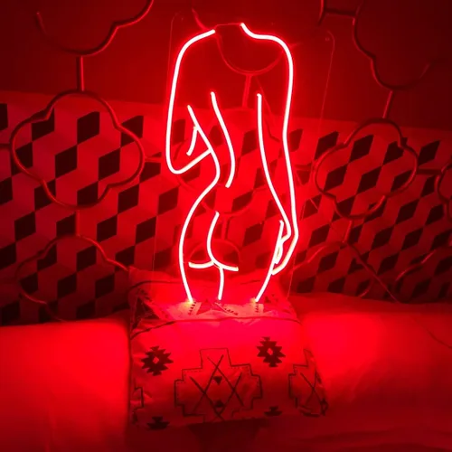 Miniatura 2 de Señal de neón con texto en inglés "Sexy Lady Naked Lad", letrero decorativo para el hogar, dormitorio, decoración de habitación, bar, cerveza, Rojo